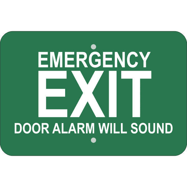 Horizontal Door Alarm Emergency Exit Sign