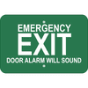 Horizontal Door Alarm Emergency Exit Sign