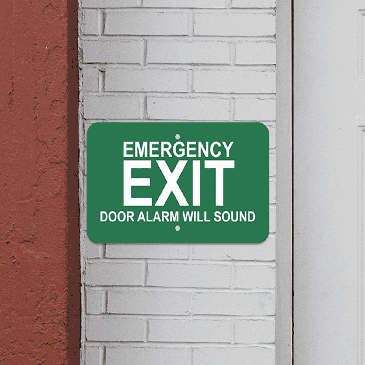 Mounted Horizontal Door Alarm Emergency Exit Sign
