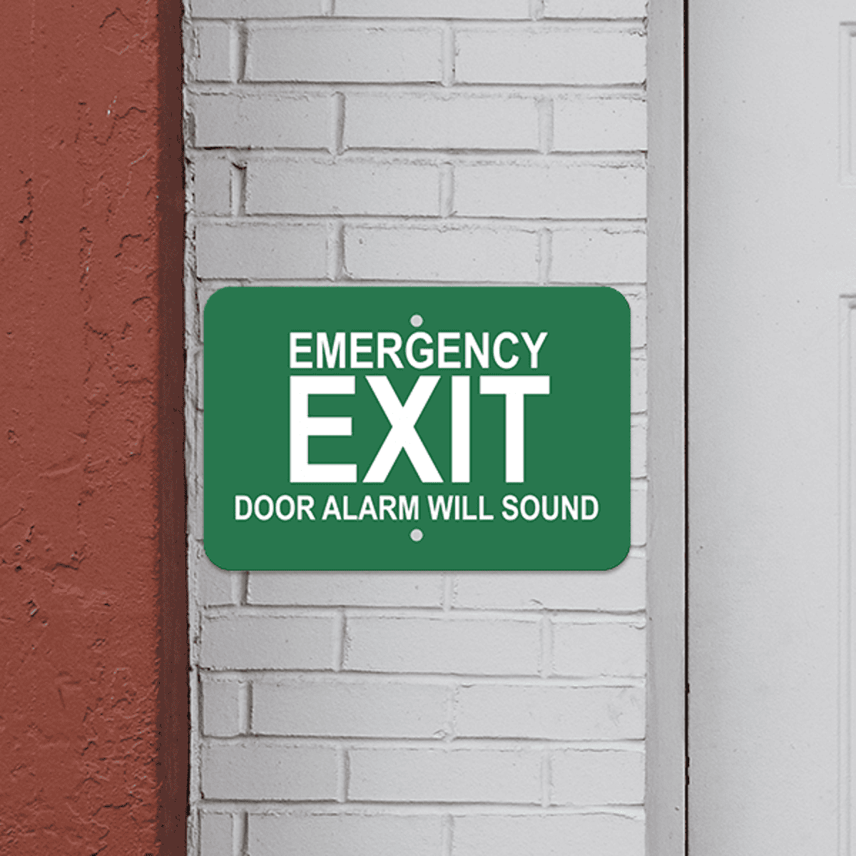 Mounted Horizontal Door Alarm Emergency Exit Sign