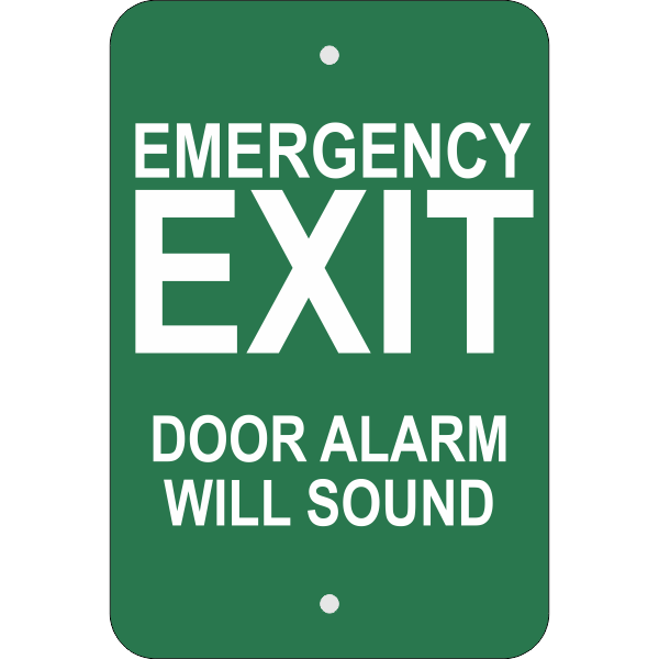 Vertical Door Alarm Emergency Exit Sign