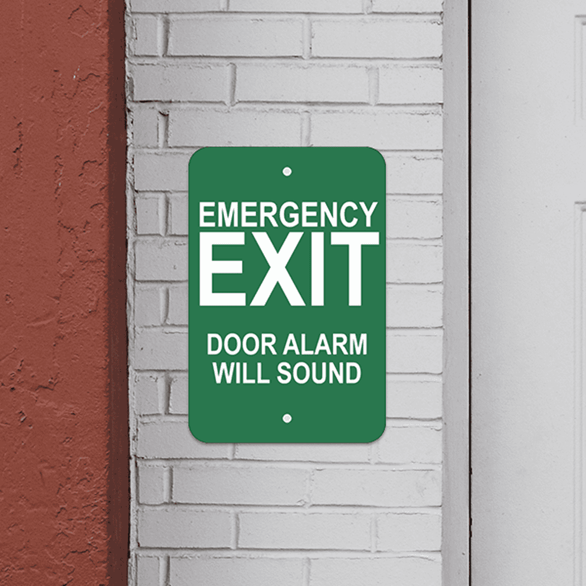 Mounted Vertical Door Alarm Emergency Exit Sign