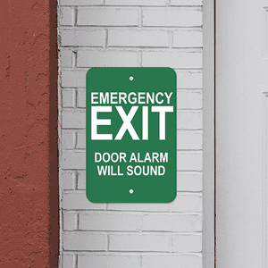 Mounted Vertical Door Alarm Emergency Exit Sign