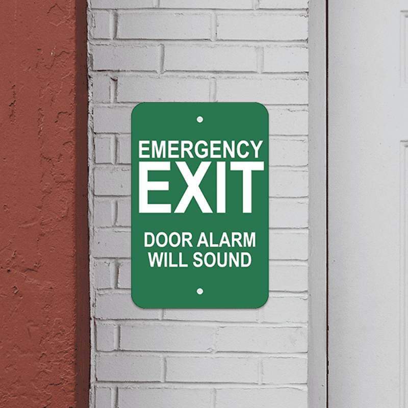 Mounted Vertical Door Alarm Emergency Exit Sign