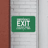 Mounted Horizontal Keep Closed Emergency Exit Sign