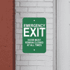 Mounted Vertical Keep Closed Emergency Exit Sign