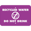 Horizontal Do Not Drink Recycled Water Sign