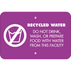 Horizontal Recycled Water Notice Sign