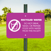 Mounted Horizontal Recycled Water Notice Sign