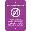 Vertical Recycled Water Notice Sign