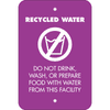Vertical Recycled Water Notice Sign
