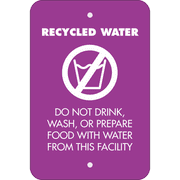 Vertical Recycled Water Notice Sign