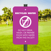 Mounted Vertical Recycled Water Notice Sign