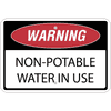 Horizontal Non-Potable Water Warning Sign