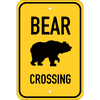 Vertical Bear Crossing Sign