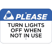 Horizontal Lights Off Conserve Energy Sign