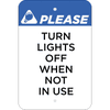 Vertical Lights Off Conserve Energy Sign