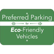Horizontal Eco Parking Conserve Sign