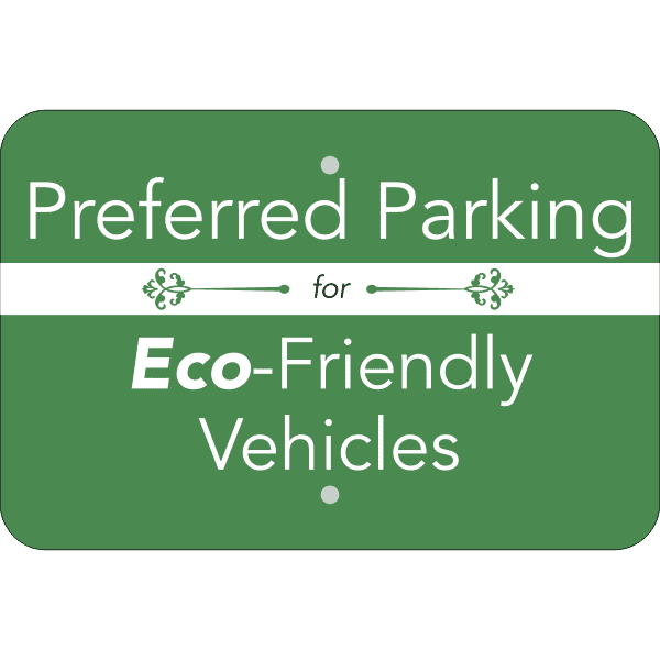 Horizontal Eco Parking Conserve Sign