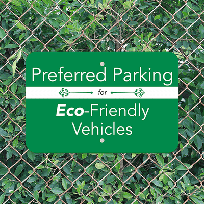 Horizontal Eco Parking Conserve Sign - alternate view
