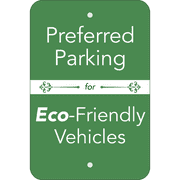 Vertical Eco Parking Conserve Sign