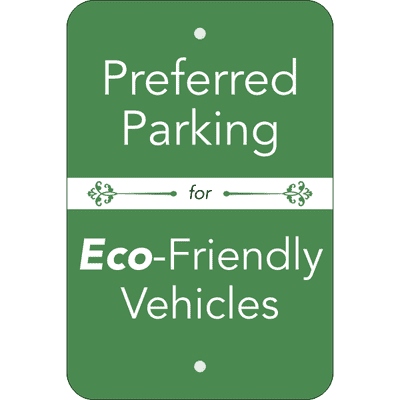 Vertical Eco Parking Conserve Sign