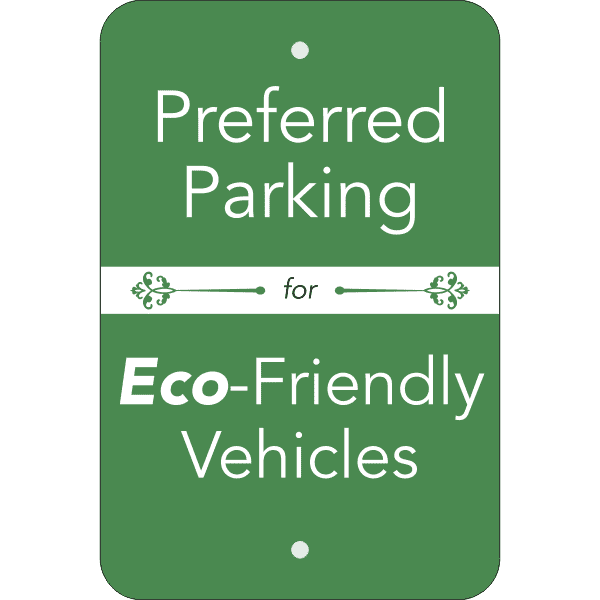 Vertical Eco Parking Conserve Sign