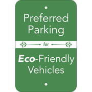 Vertical Eco Parking Conserve Sign