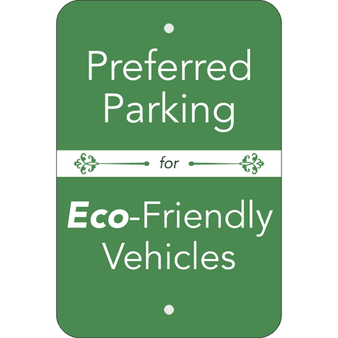 Vertical Eco Parking Conserve Sign