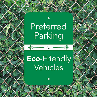 Vertical Eco Parking Conserve Sign - alternate view
