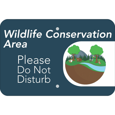 Horizontal Wildlife Conservation Sign