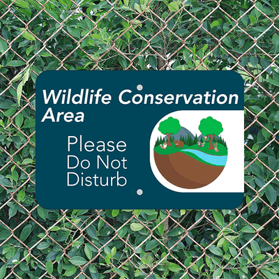 Horizontal Wildlife Conservation Sign - alternate view