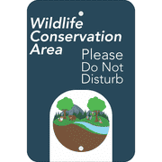 Vertical Wildlife Conservation Sign