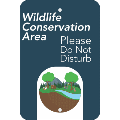 Vertical Wildlife Conservation Sign