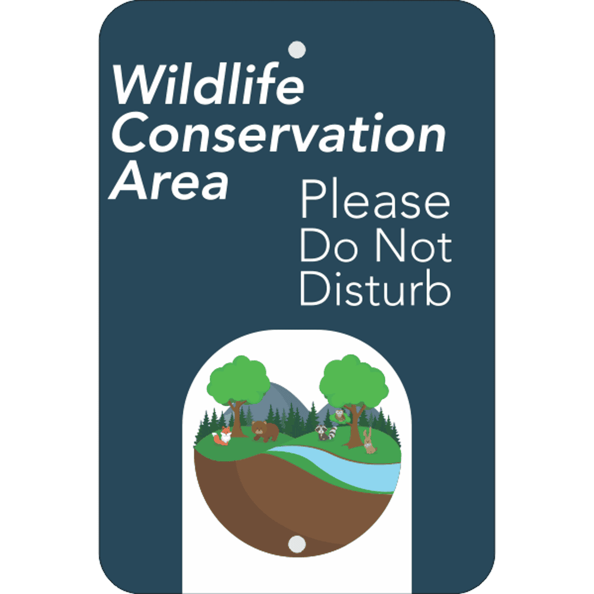 Vertical Wildlife Conservation Sign