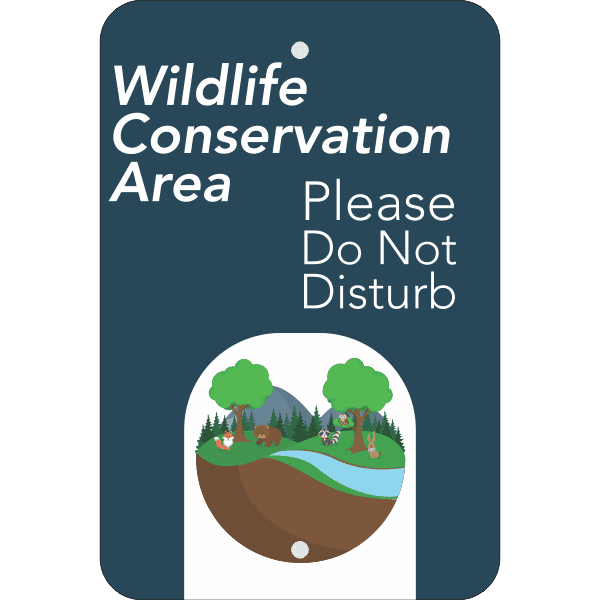 Vertical Wildlife Conservation Sign