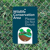 Mounted Vertical Wildlife Conservation Sign