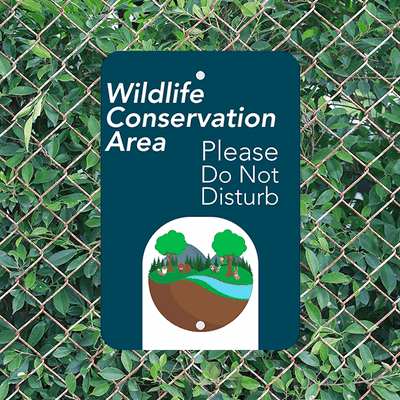 Vertical Wildlife Conservation Sign - alternate view