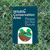 Mounted Vertical Wildlife Conservation Sign