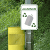 Mounted Vertical Aluminum Recycling Sign