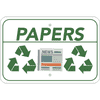 Horizontal Paper Recycling Sign