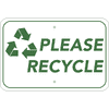 Horizontal Please Recycle Sign