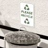 Mounted Vertical Please Recycle Sign