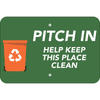 Horizontal Pitch In Recycling Sign
