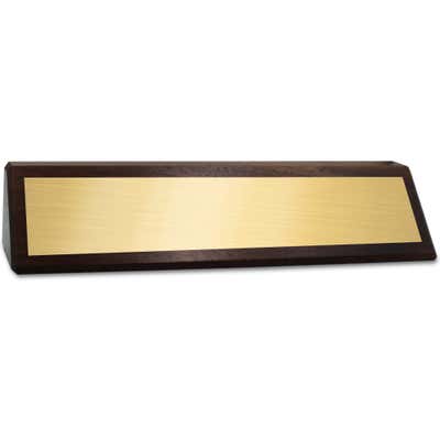 Full Color 2" x 8 1/2" Genuine Walnut Desk Wedge - alternate view