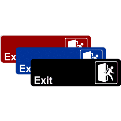 Exit Icon Sign - alternate view
