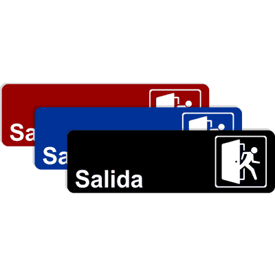 Spanish Exit Icon Sign - alternate view