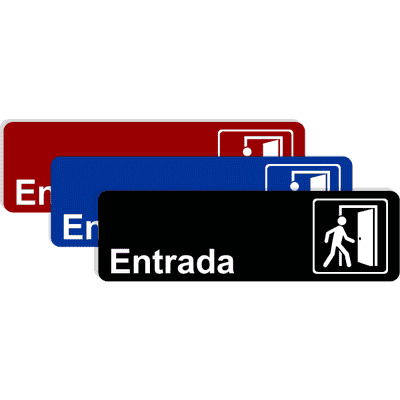 Spanish Entrance Icon Sign - alternate view