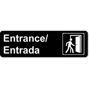 Bilingual Entrance Icon Sign