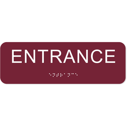 Entrance 2" x 6" ADA Braille Sign